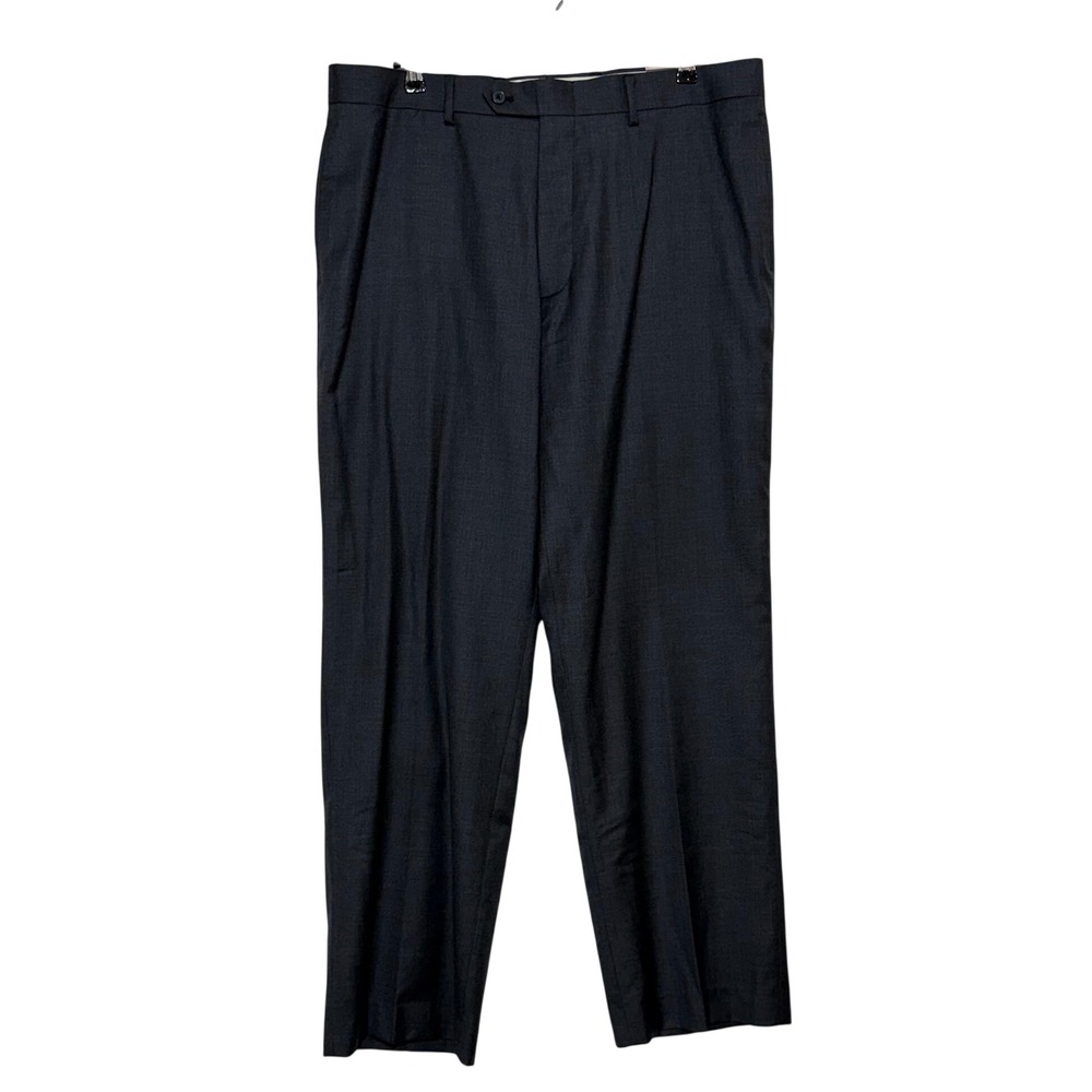 NEW Nautica Dress Pants Men 40x32 Gray Wool Mast Performance Flat Front Straight